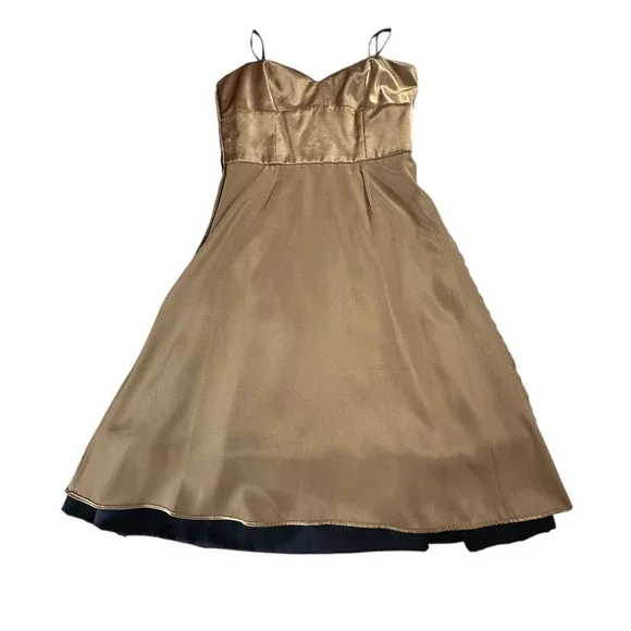 Laundry by Shelli Segal Black Silk Polka Dot Bra Top Cocktail Dress - Size 6 - Picture 11 of 15